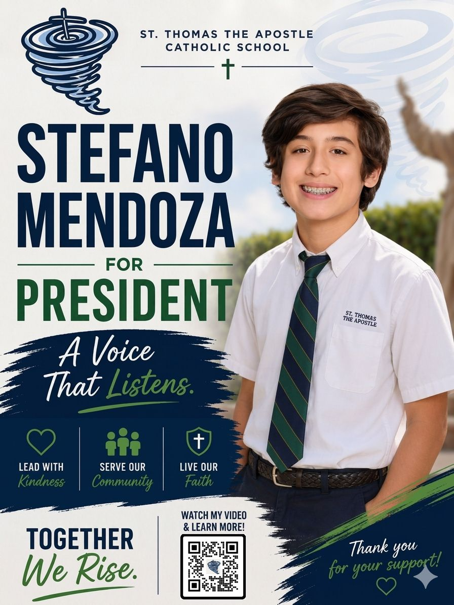 Stefano Mendoza for President — póster oficial